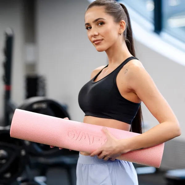 Коврик (мат) для фитнеса и йоги Gymtek 0,5см розовый