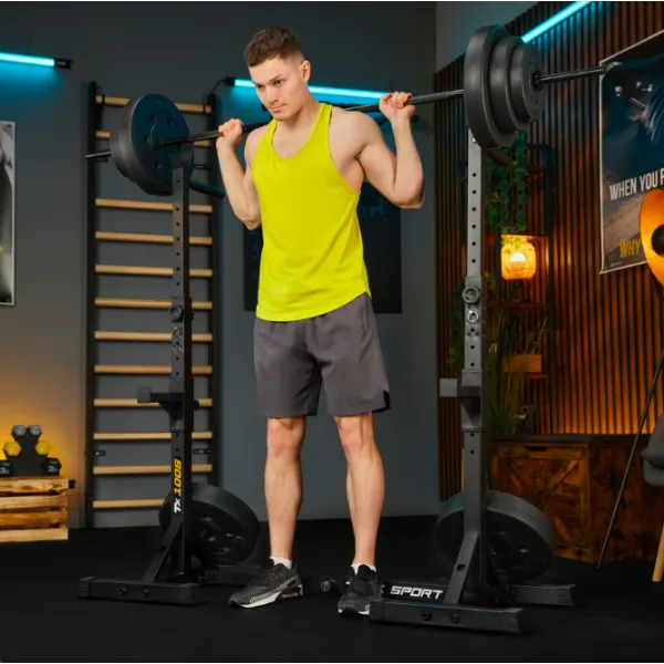 Стойки под штангу Trex Sport TX-100S регулируемые с ручками для отжиманий