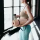 Коврик (мат) для фитнеса и йоги Gymtek NBR 1,5см персиковый