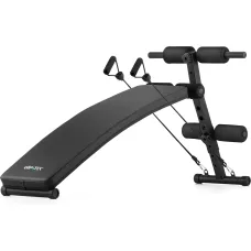 Наклонная скамья для тренировок пресса Gymtek XL200 с эспандерами для дома