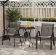 Комплект садових стільців Costway Patio з підлокітниками сірий