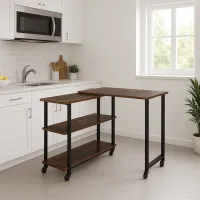 Стіл L-подібний Costway King обертовий в стилі Loft