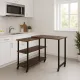 Стіл L-подібний Costway King обертовий в стилі Loft