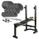 Набір Besport PowerPro 89кг з прямим грифом та лавою WB-003