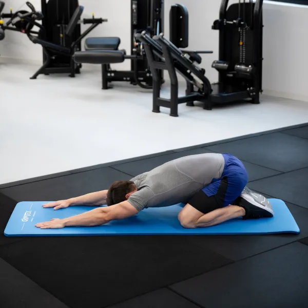 Коврик (мат) для фитнеса и йоги Gymtek NBR 1,5см голубой