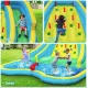 Надувная водная горка Costway Summer со стойкой для скалолазания двухсторонняя