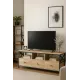 Тумба під телевізор Leobert Kamila в стилі Loft з 3 шухлядами натуральний
