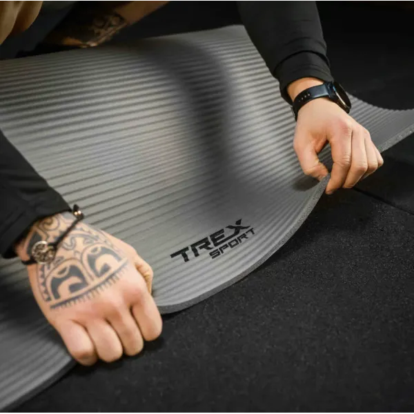 Коврик для йоги Trex Sport TX-019NGM NBR 1см 190х80 серый