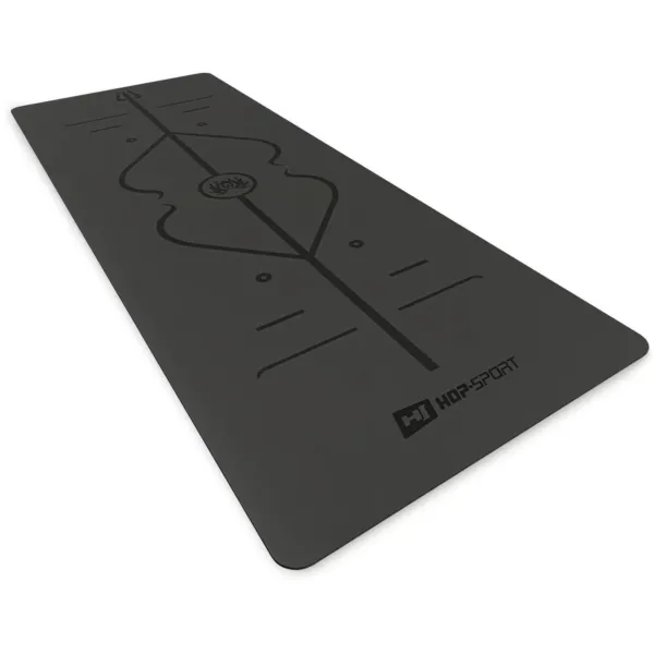 Йога-мат Hop-Sport PU 0,5см 183 x 68см HS-P005GM чорний