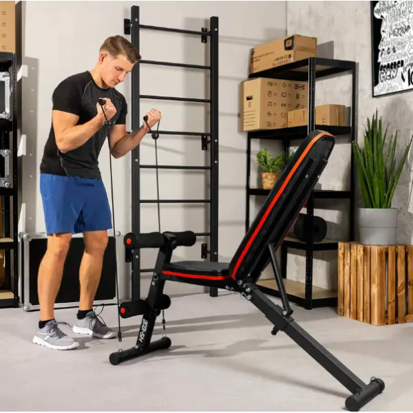 Лавка тренувальна Hop-Sport HS-1030 із фіксатором для ніг