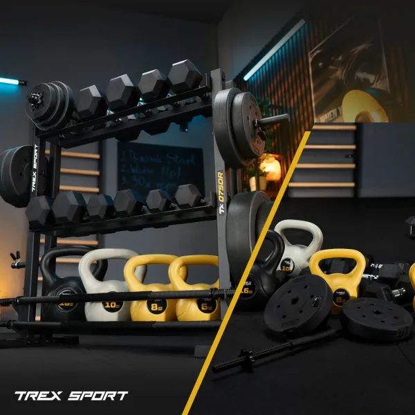 Стійка 3-рівнева для гантелей, грифів та гирь Trex Sport TX-075DR