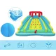 Надувная водная горка Costway Summer со стойкой для скалолазания двухсторонняя