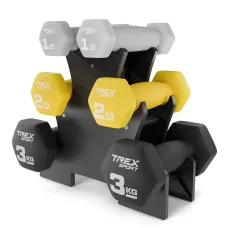 Набор фитнеса гантелей TREX Sport TX-V120VS с подставкой 12кг.
