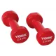 Гантелі для фітнесу вінілові круглі York Fitness 2х2,5кг червоний