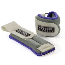 Утяжелители York Fitness Soft для рук и ног 2х0,5кг серый