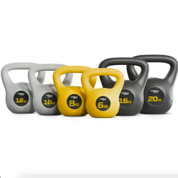 Гиря вінілова 8кг Trex Sport TX-008CKB жовта