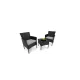 Садові меблі Outtec LUXURY стіл та 2 стільці чорно-графітові