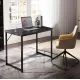Письмовий стіл Costway Homart із сталевим каркасом чорний