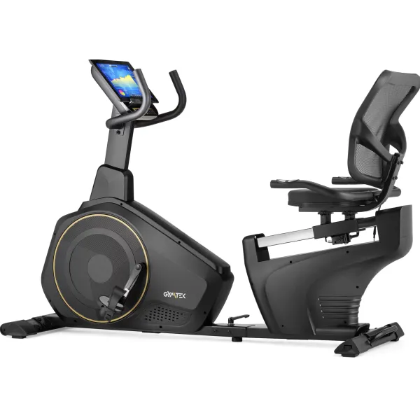 Горизонтальний велотренажер Gymtek XBR6000 електромагнітний золотистий