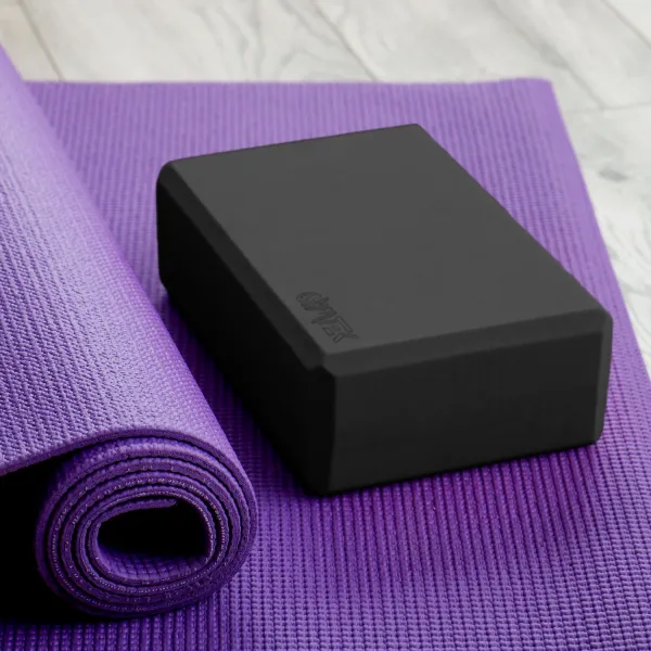 Блок для йоги Gymtek EVA черный