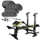 Набор Besport PowerPro 109кг с прямым грифом и скамьей WB-004