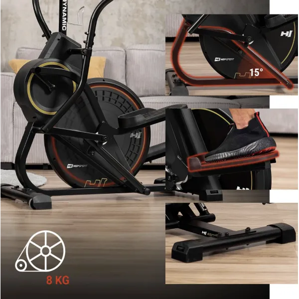 Орбітрек магнітний Hop-Sport HS-450B Dynamic чорно-золотистий