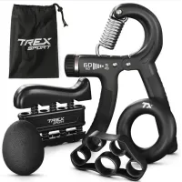 Набір регульованих еспандерів 5-60кг Trex Sport TX-005HSA чорний
