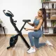 Велотренажер Gymtek FX600 магнітний складний з еспандерами синій