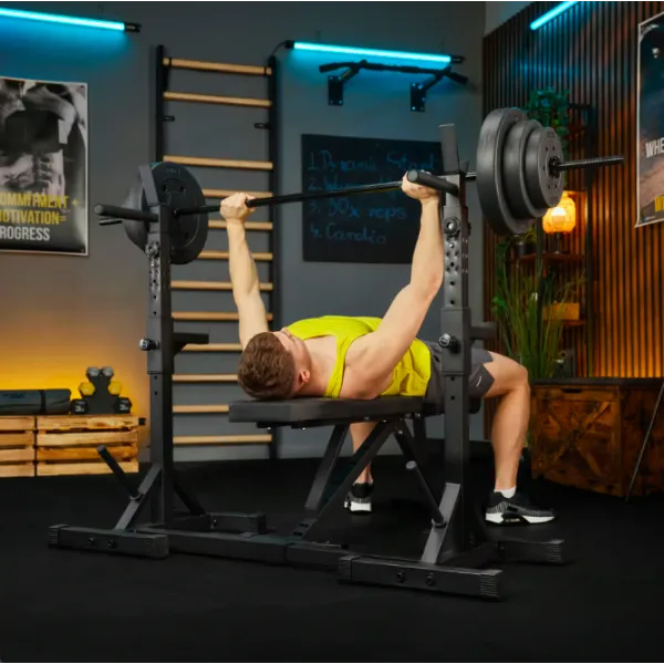 Стойки под штангу Trex Sport TX-100S регулируемые с ручками для отжиманий