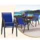 Комплект садових стільців Costway Patio з підлокітниками синій