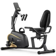 Горизонтальный велотренажер Hop-Sport HS-045L Volt магнитный золотистый