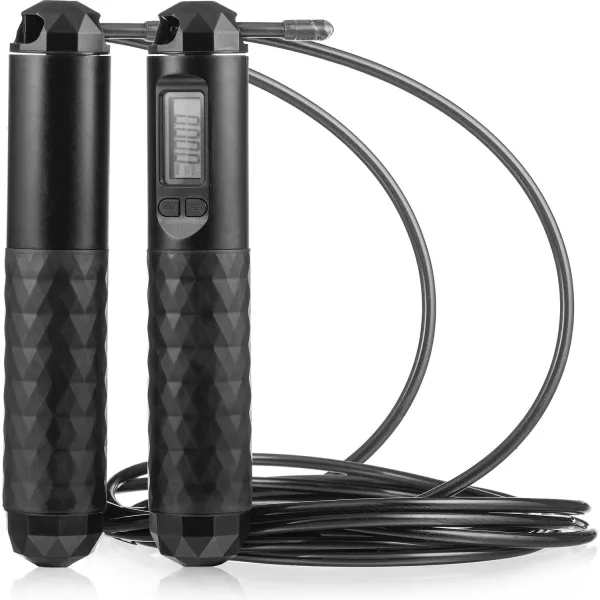 Умная скакалка Gymtek Smart с дисплеем и счетчиком черная
