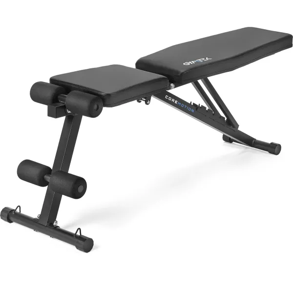Складана регульована лава для тренувань Gymtek XL400 з еспандерами для дому