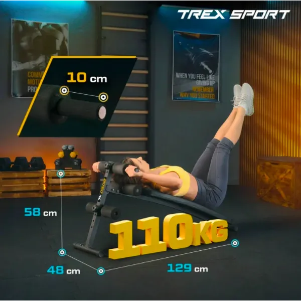 Скамья тренировочная Trex Sport TX-050B для пресса