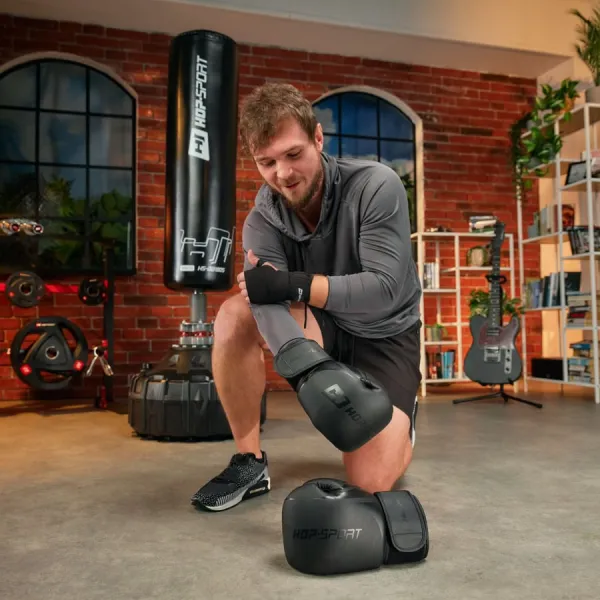 Боксерские перчатки Hop-Sport HS-BG12 12oz черные