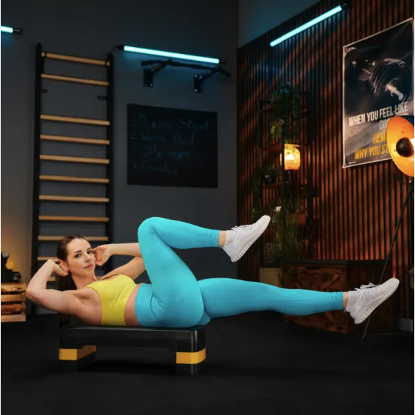 Степ платформа Trex Sport TX-030AS 3 рівнева чорно-жовта