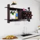 Настінна винна стійка Costway Kasta у стилі Loft