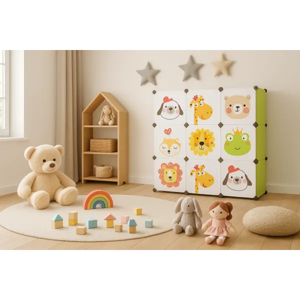 Модульна шафа-органайзер Leobert Kids для дитячих іграшок зелений