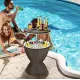 Стіл-холодильник Costway Curver з регульованою висотою 30L коричневий