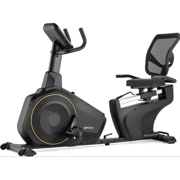 Горизонтальний велотренажер Gymtek XBR6000 електромагнітний золотистий
