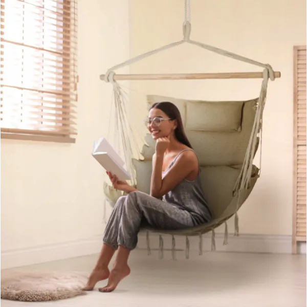 Бразильское кресло - гамак Outtec Boho Sois XXL бежевый