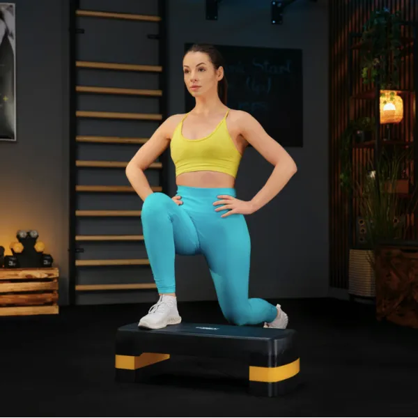 Степ платформа Trex Sport TX-030AS 3 рівнева чорно-жовта