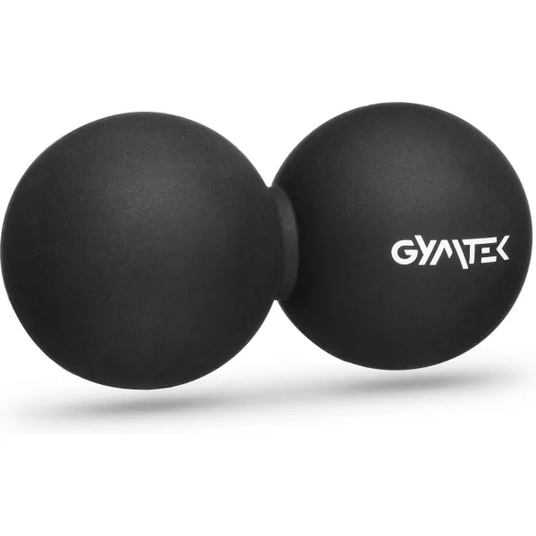 Масажний м'яч Gymtek 63 мм подвійний чорний
