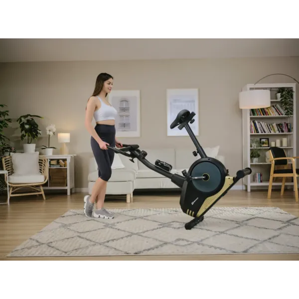 Велотренажер Hop-Sport HS-2080 Spark чорно-золотистий (2020)