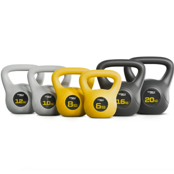 Гиря вінілова 6кг Trex Sport TX-006CKB жовта