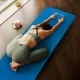Коврик (мат) для фитнеса и йоги Gymtek NBR 1,5см голубой