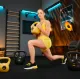 Гиря вінілова 8кг Trex Sport TX-008CKB жовта