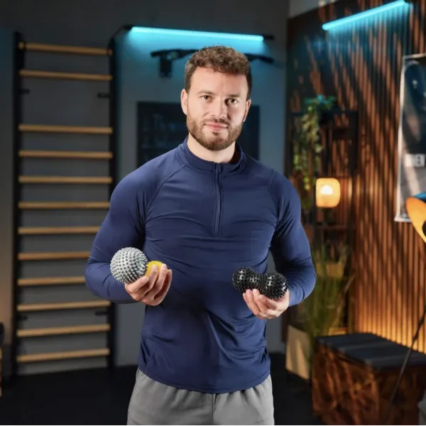 Набір масажних м'ячів Trex Sport TX-003MSB 3в1 для йоги та фітнесу PVC