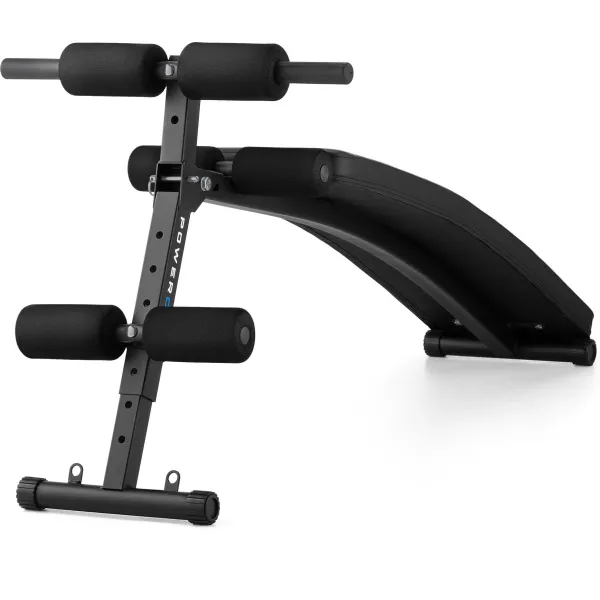 Похила лава для тренувань преса Gymtek XL200 з еспандерами для дому