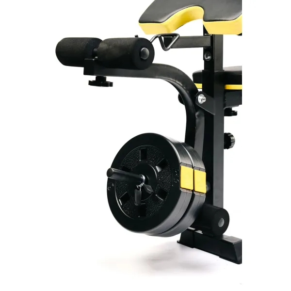 Набор Besport PowerPro 109кг с прямым грифом и скамьей WB-004